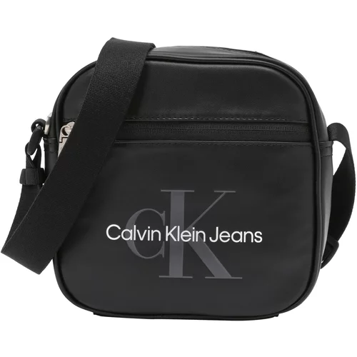 Calvin Klein Jeans Torba za čez ramo siva / črna / bela