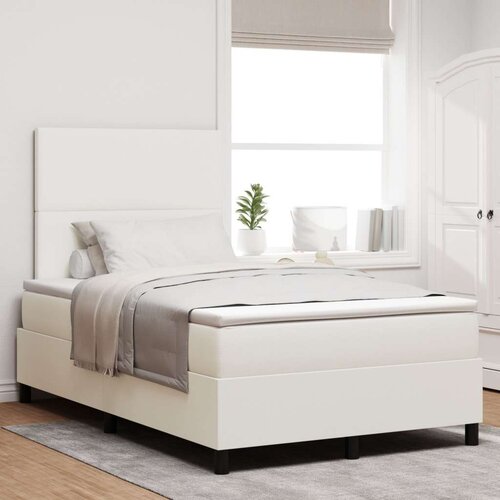 Box Spring krevet s madracem i LED krem mali dvostruki krevet od čordura Cijene