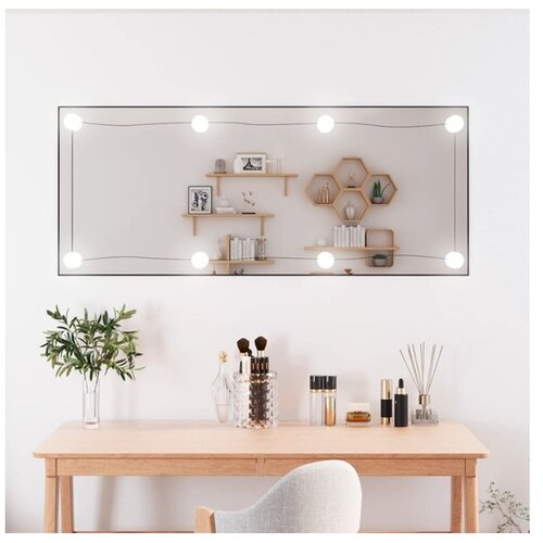  Zidno ogledalo s LED svjetlima 40 x 100 cm stakleno pravokutno Cene
