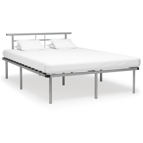 VidaXL Posteljni okvir siv kovinski 160x200 cm, (20606662) Slike