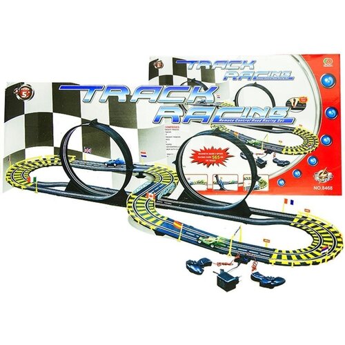  Trkaća staza s 2 automobila 168 cm x 68 cm - šarena Cijene