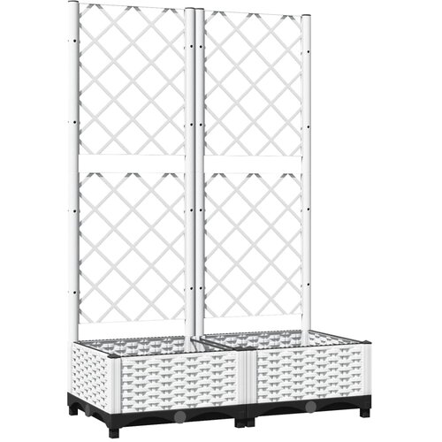 Maison Chic Cvetlično korito - Cvetlični Lonec z oporno mrežo belo 80x40x121,5 cm PP, (21790208) Cene