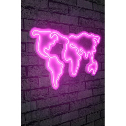 Wallity Dekorativna rasveta World Map Pink Slike