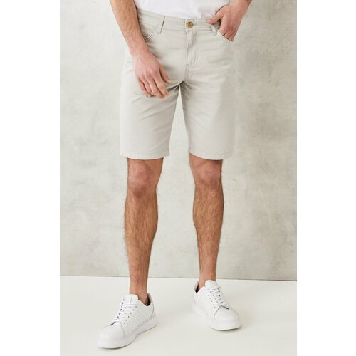 AC&Co / Altınyıldız Classics Men's Stone Slim Fit Slim Fit Dobby Shorts 100% Cotton Casual Chino Shorts. Cene