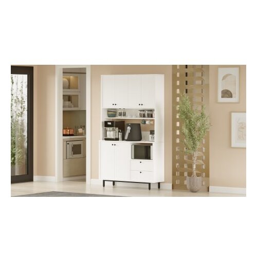 Hanah home RE7-W white multi purpose cabinet Slike