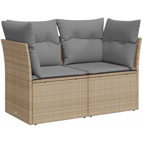  Set sofe 7 kom. Bež i svijetlo siva 234 x 234 x 85 cm Slike