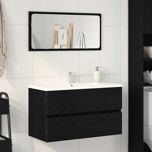  Kupaonski ormarić za sudoper Crni hrast 80 x 38,5 x 45 cm Cene