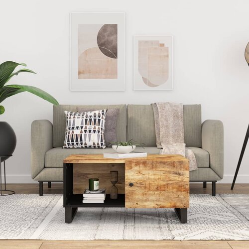  Stolić za kavu 80x50x40 cm od drva manga i konstruiranog drva Cijene