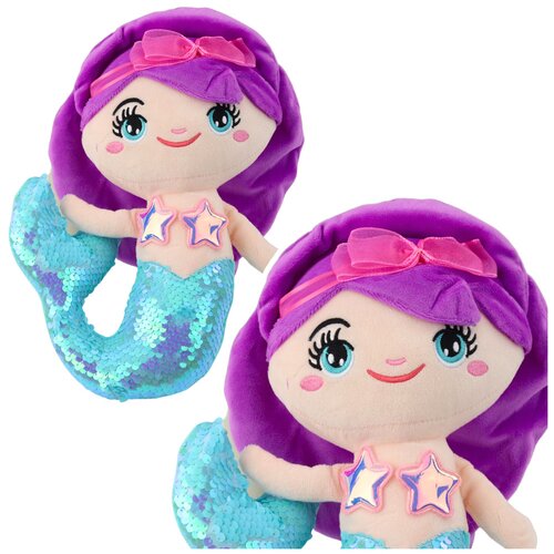  Plush Mermaid Cuddly Toy Tail Sequin Turquoise 28cm Cijene