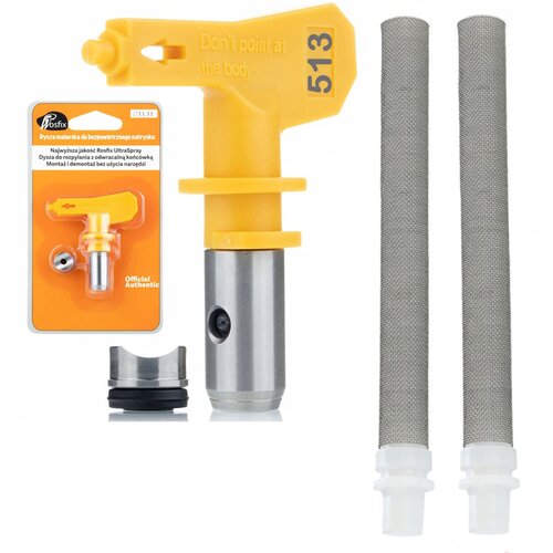 Rosfix SET BRIZGALNA GLAVA ULTRA SPRAY 513 + 2X FILTER 60 MESH &ndash; 25 CM, 0,013", ZA EPOKSIDE IN URETANE, (5000073703) Cene