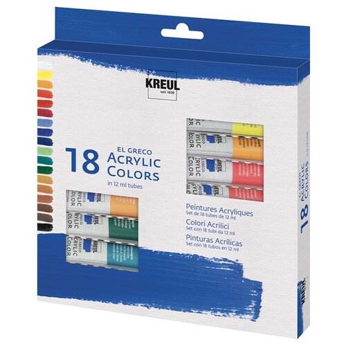 Kreul Set akrilnih boja El Greco 18 x 12 ml   (akrilne boje KREUL) Cijene