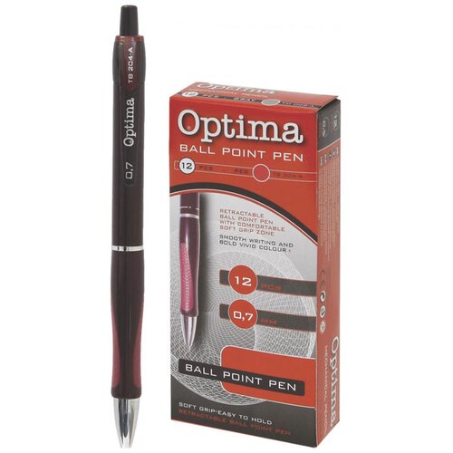 Optima Kemični svinčnik TB 204-A, rdeč Slike