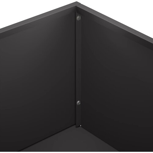  Vrtna saksija 2 kom. Crna 80 x 20 x 49 cm Čelična vrata Slike