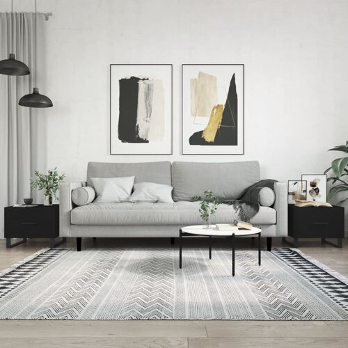  The Living Store Klubske mizice 2 kosa črne 50x50x40 cm inženirski les - Klubska Mizica, (21553366) Cene