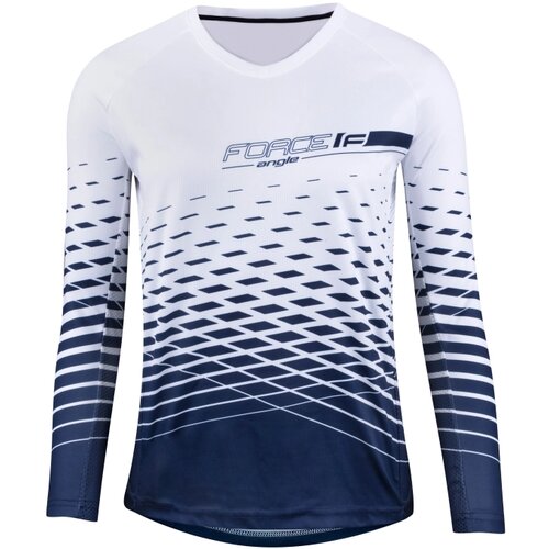 FORCE TEXTIL Dres FORCE MTB ANGLE dugi rukav, bela-plava M Cene