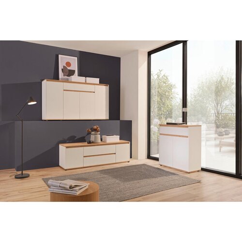CARRYHOME komoda, bela, hrast artisan Slike