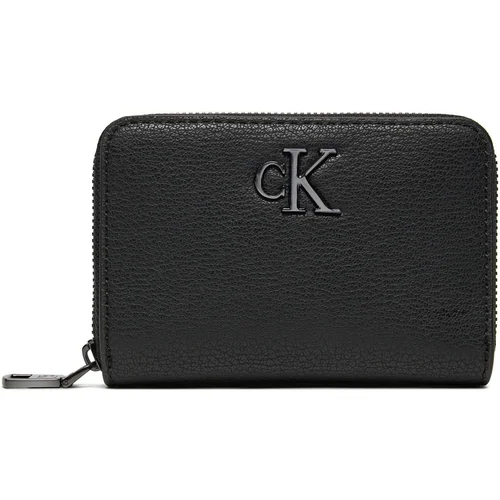 Calvin Klein Jeans MINIMAL MONOGRAM MED ZIP AROUND K60K612262 Crna