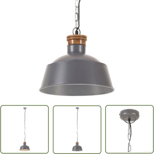  The Living Store Industrijska viseča svetilka 32 cm siva E27 - Viseča Svetilka, (21745099) Cene
