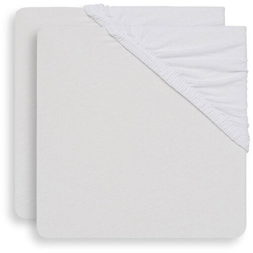 Jollein Plahta s gumicom Jersey 40/50x80/90 cm 2 kom, White Slike