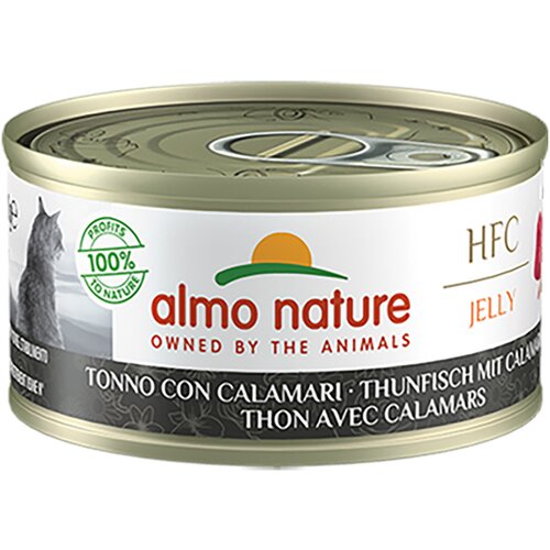  Ekonomično pakiranje Almo Nature HFC Natural 12 x 70 g - Tuna s lignjama u želeu Cijene