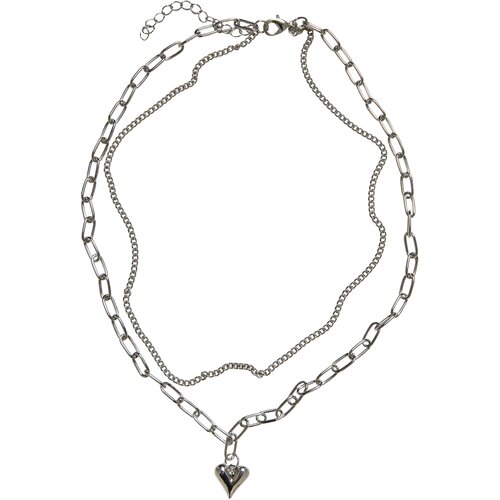 Urban Classics Accessoires Heart Icon Layering Necklace silver Slike
