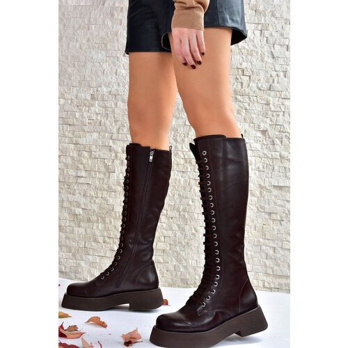 Fox Shoes Brown Women's Lace-Up Casual Boots Cijene