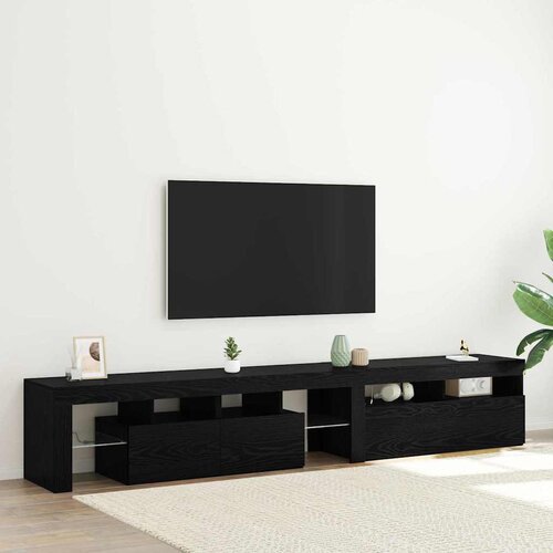 TV ormar 2 pcs Crni hrast 230 x 36,5 x 40 cm Konstruirano drvo Cene
