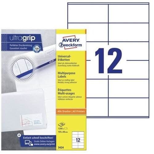  Etikete zweckform 3424 105x48mm ZWECKFORM Slike