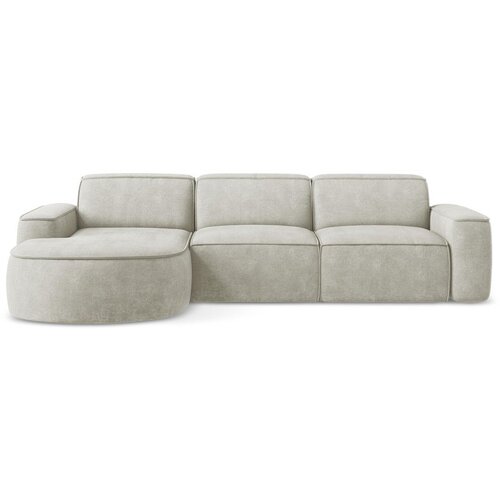 Makamii Krem kutna garnitura od šenila (s lijevim kutom/s ležaljkom) Omao – Cijene