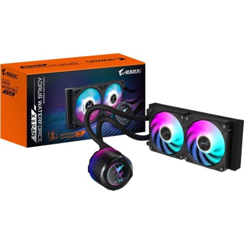 Gigabyte AORUS WATERFORCE X II 240 Procesor Sve-u-jednom vodeno hlajenje 12 cm Črno Slike