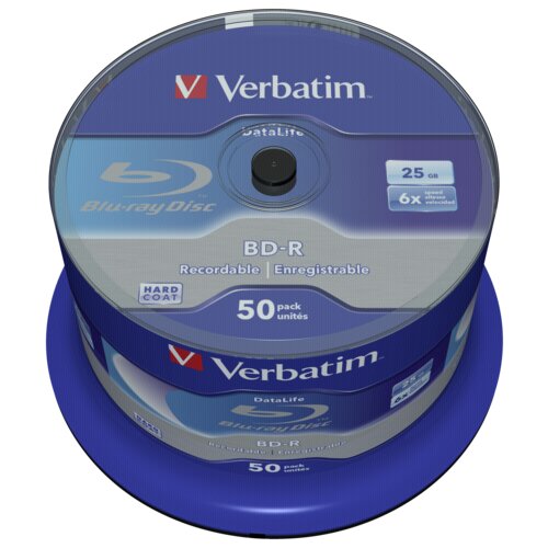 Verbatim 1x50 BD-R Blu-Ray 25GB 6x Speed Datalife No-ID Cakebox Cijene