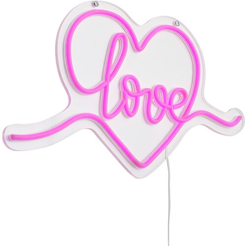 QAZQA Neon stenska svetilka roza vklj. LED - Love Cene