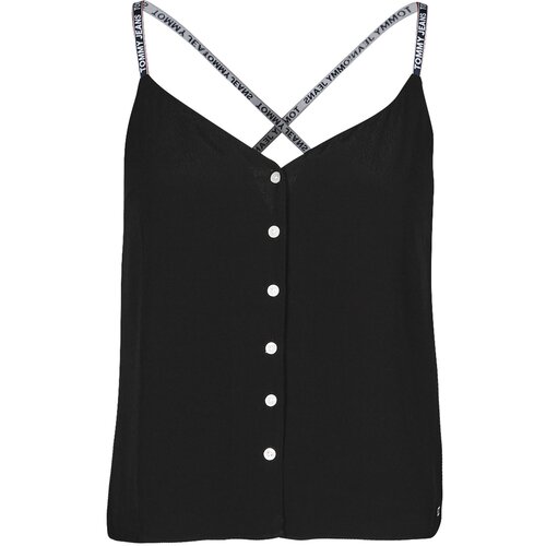 Tommy Jeans tjw cami top button thru crna Cijene