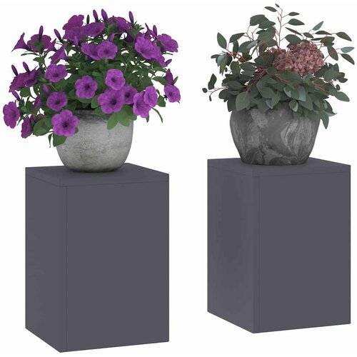  Stalak za biljke 2 pcs Antracit 24 x 24 x 35 cm Čelik Slike