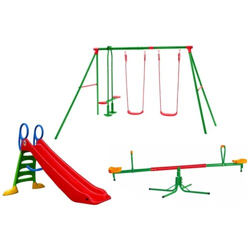  Dečiji komplet za dvorište ( Fun & Relax ) Ljuljaška + Tobogan + Klackalica Cene