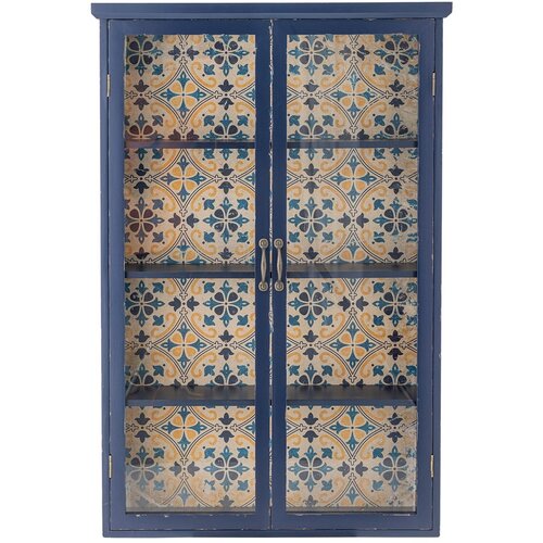 Bloomingville Plava vitrina od masivne jele 81x122x22 cm Hazem – Cijene
