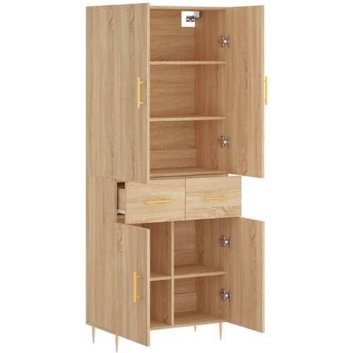  Visoka komoda hrasta sonome 69,5x34x180cm od konstruiranog drva Slike