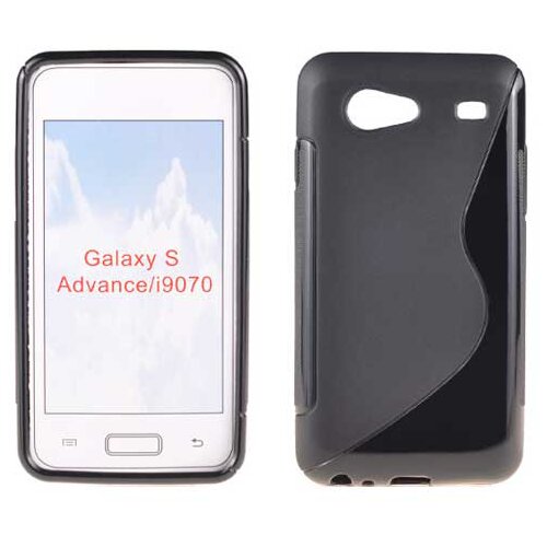  S silikonski ovitek Samsung Galaxy S Advance I9070 črn Slike