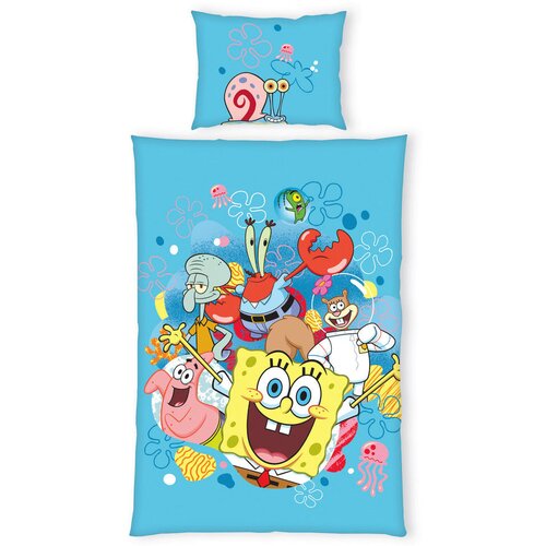 SPONGE BOB POSTELJNINA Spongebob Bettw&amp;auml;sche 60/80 cm renforc&amp;eacute; Slike