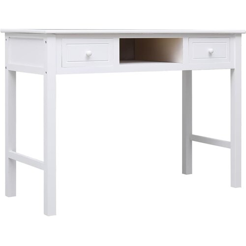  Radni stol bijeli 108 x 45 x 76 cm od masivnog drva paulovnije Cene