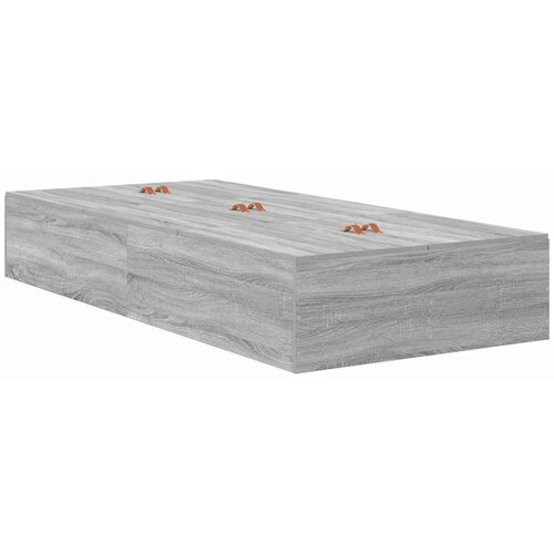  Krevet s ladicama Siva Sonoma 80 x 200 cm Konstruirano drvo Slike