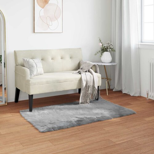  Tepih od umjetne ovčje kože TAFALLA Siva 80 x 150 cm Poliester Cene
