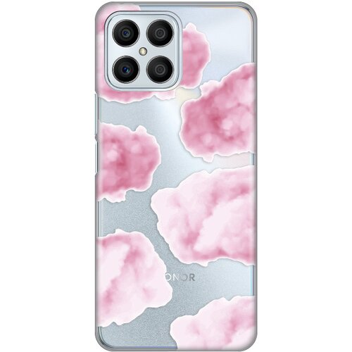 maska silikonska print skin za honor X8 pink clouds Slike