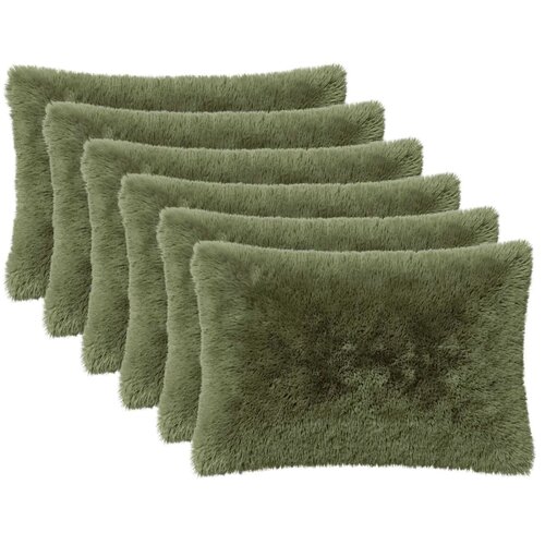  Presvlaka za jastuk 6 pcs HEERLEN Zelena 40 x 60 cm PV flis - Zelena 40 x 60 cm 6 Slike