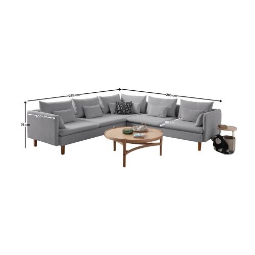 Atelier Del Sofa ugaona garnitura flexy l grey Slike