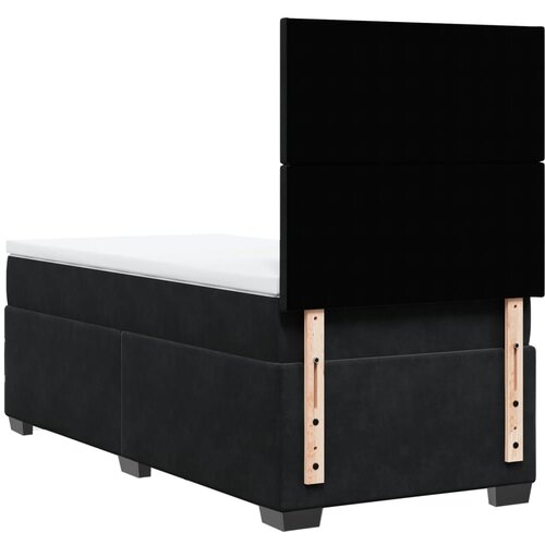 Box spring krevet s madracem crni 80 x 200 cm bar&amp;scaron;unasti Slike