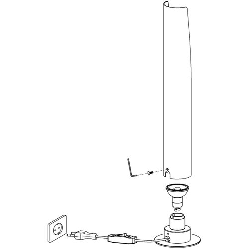 Eglo Barbotto stona lampa/1, gu10, 5w, 400lm, v395, crna/zlatna/čelik Slike