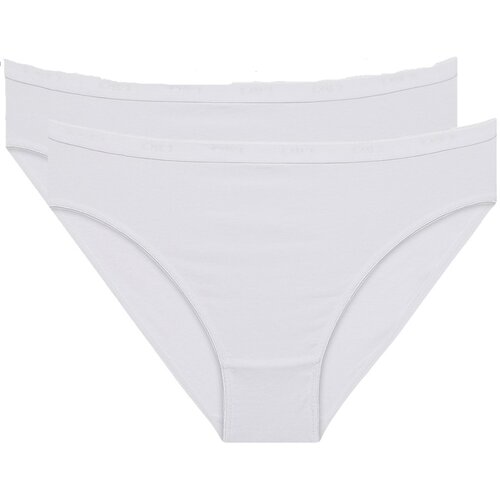 DIM COTTON BIO MINISLIP 2x - Women's cotton panties 2 pcs - white Cijene