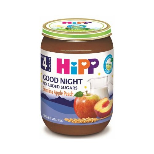 Hipp good night griz, jabuka i breskva kašica 190g Slike