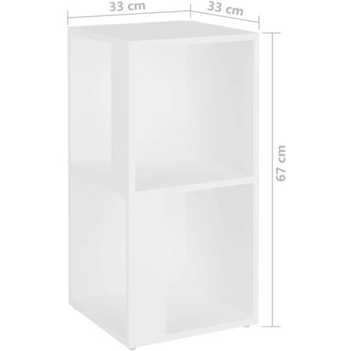 VidaXL Kotna omarica bela 33x33x67 cm iverna plo&amp;scaron;ča Slike